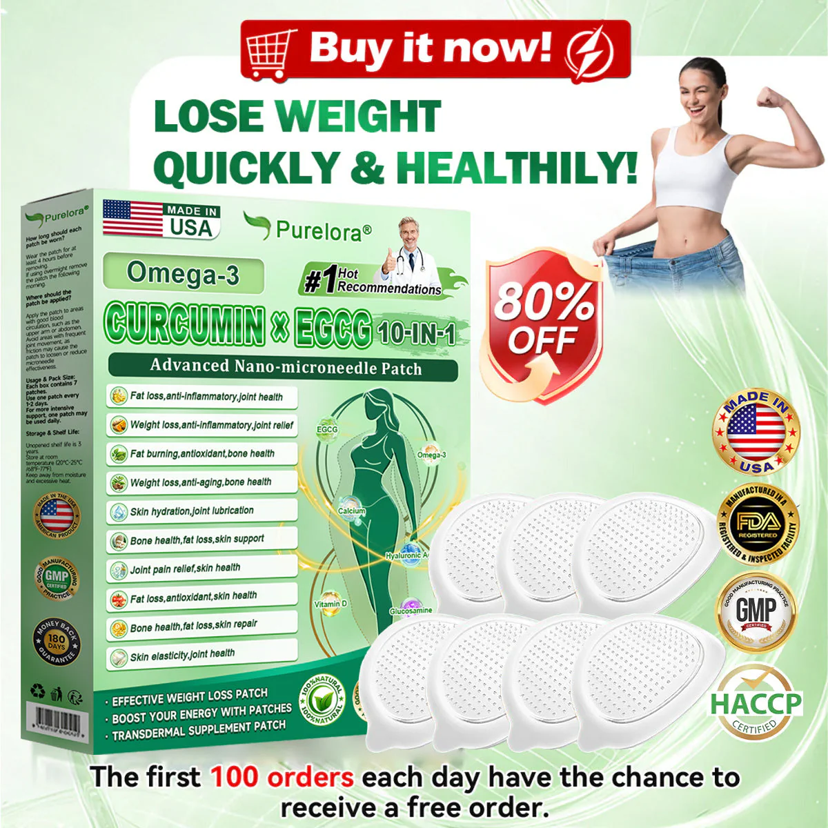 🔥 New Arrival | Purelora® Berberine Apple Cider Vinegar × EGCG 10-in-1 Nano Microneedle Patch Burn Stubborn Fat • Smooth Wrinkles • Support Joint Comfort (Just 1 Patch Daily — Many Users Notice Visible Changes in as Little as 7 Days)